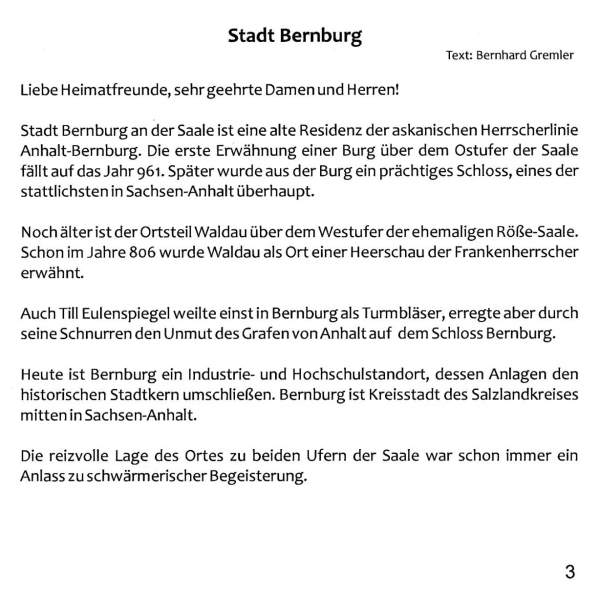 CD Weinverein Text 'Stadt Bernburg'